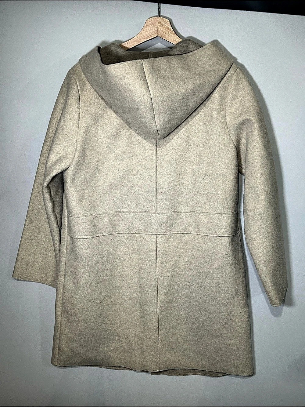 YAYA Oatmeal Hooded Zip Coat with Patch Pockets – EU 36/US Small - Picture 5 of 9